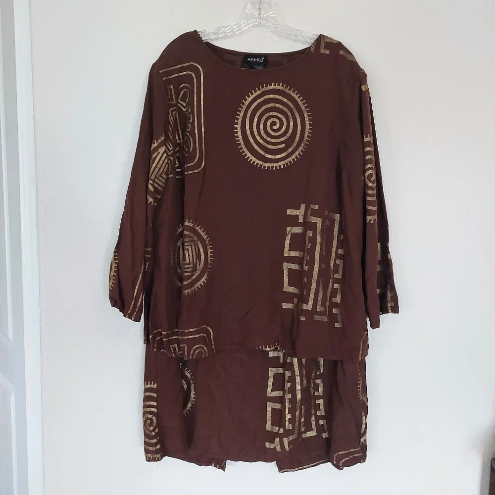 ASHRO Skirt & Tunic Top Hobo Rayon‎ Set Size 1X